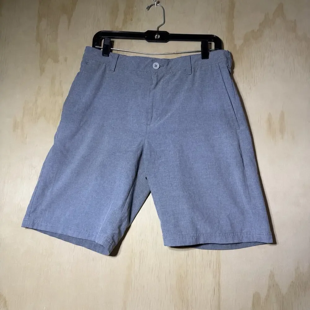 IZOD Men’s Golf Shorts 32 Gray Flat Front Stretch‎ Performance Casual